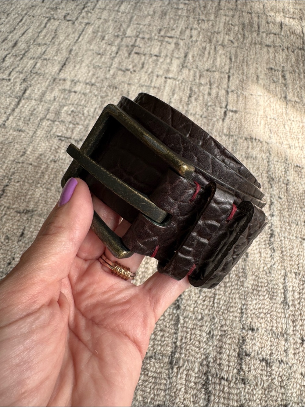 Torino Leather Company Tumbled Glove Cowhide Belt 38
